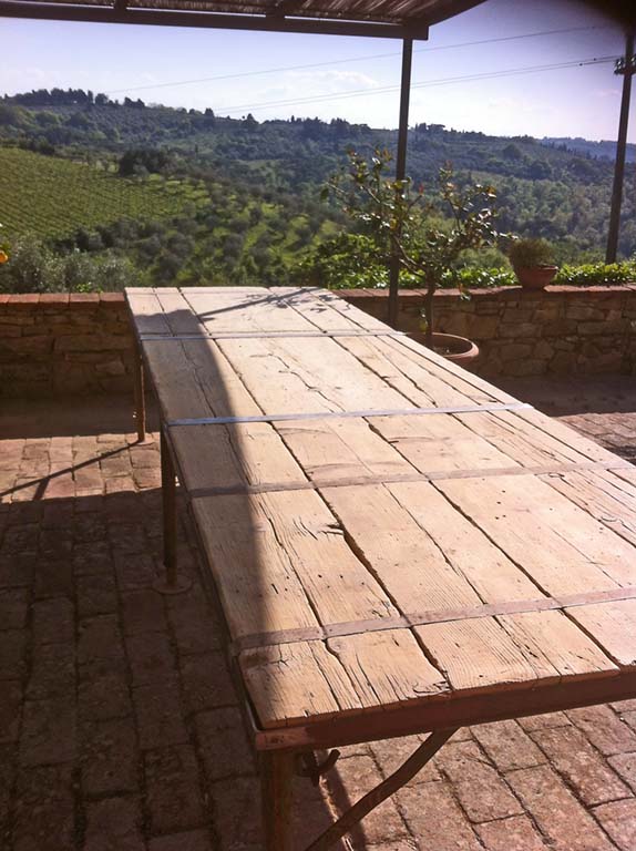 Ponteggio come tavolo