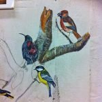 Camera da letto Vintage con motivo uccellini Pittura e disegno uccellini