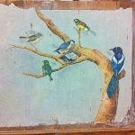 Camera da letto Vintage con motivo uccellini Pittura e disegno uccellini