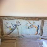 Camera da letto Vintage con motivo uccellini Vista completa