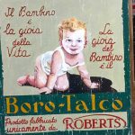 Riproduzione cartellone pubblicitario vintage