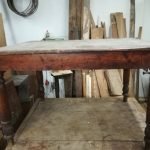 Tavolino in legno con cassetto primi '900