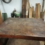 Tavolino in legno con cassetto primi '900