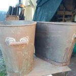 Vasche da olio in lamiera stagnata anni 20